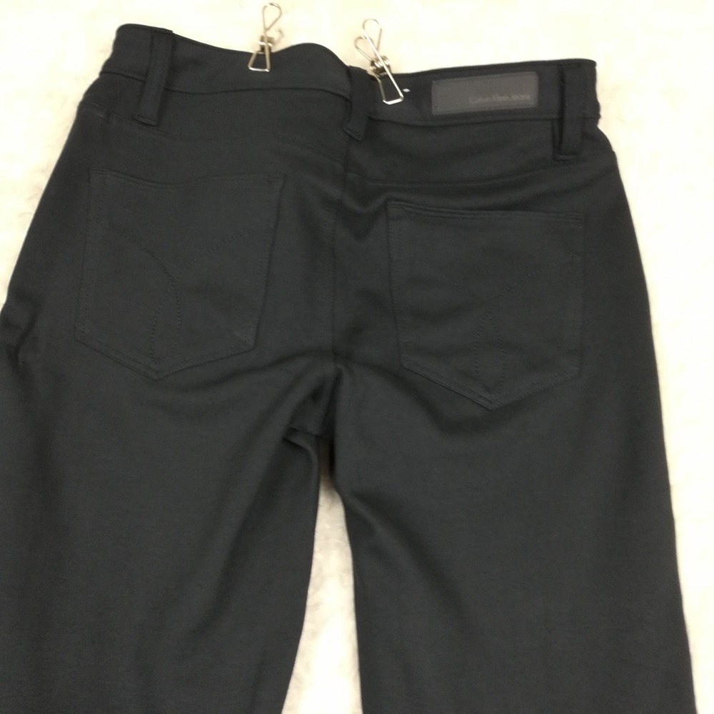 Calvin Klein Womens Pants Straight Leg Navy Blue Mid Rise Stretch 4 - Picture 9 of 10